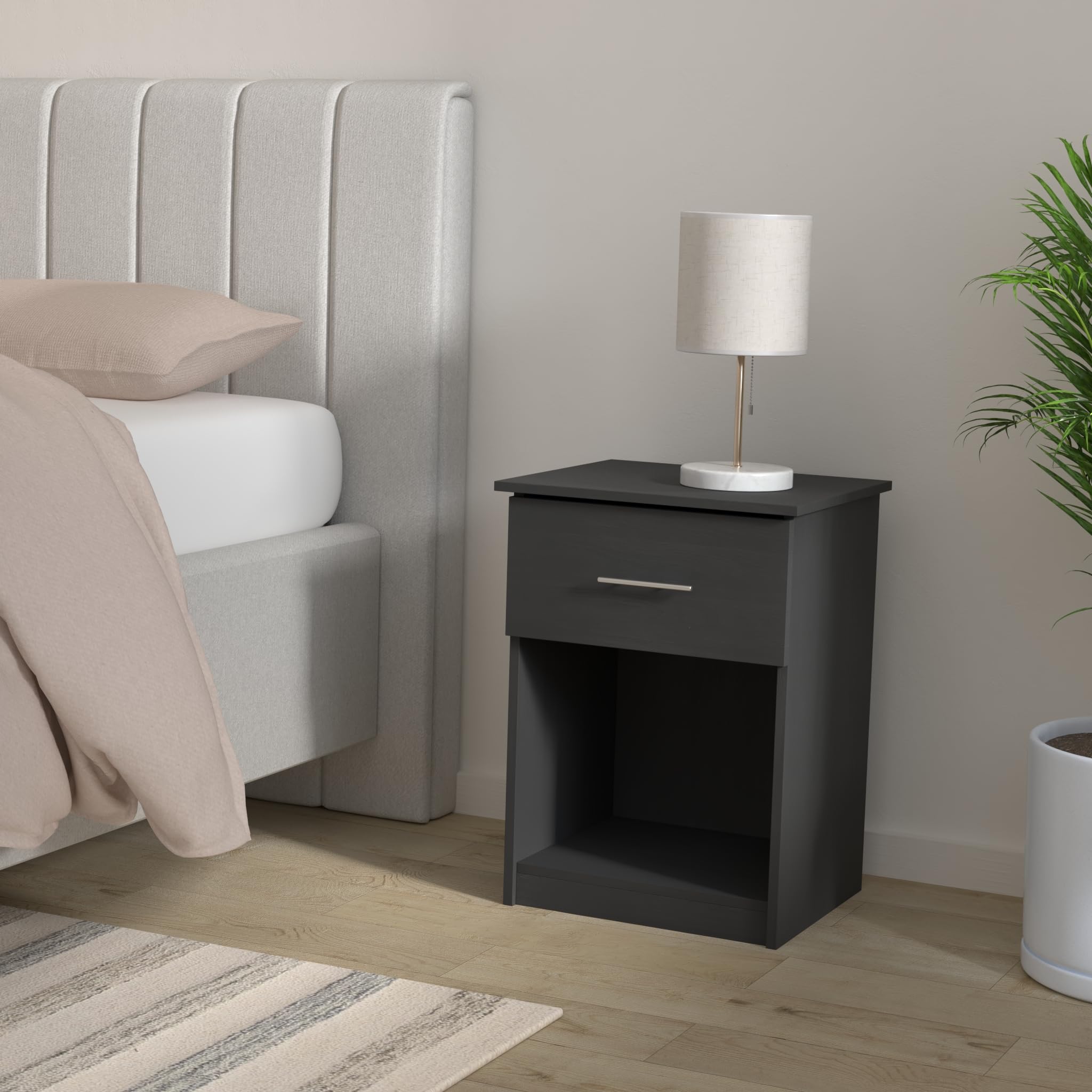 Furinno Tidur Nightstand, Americano, 1-Pack Handle